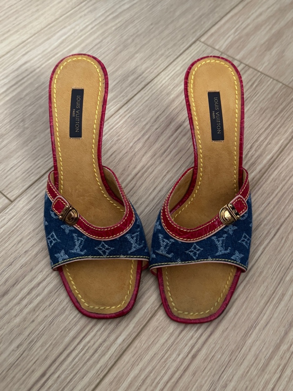 Louis Vuitton vintage denim heels